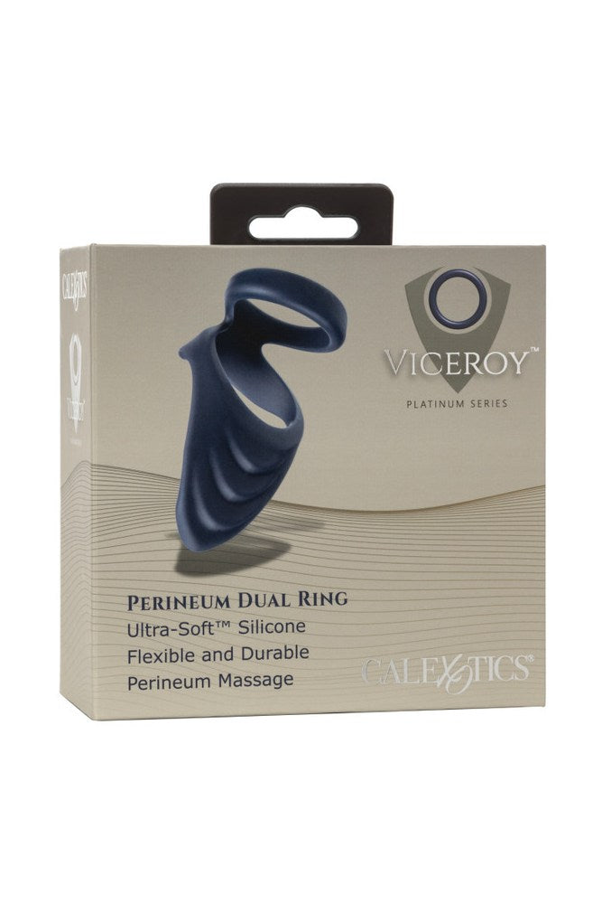 Cal Exotics - Viceroy - Perineum Dual Cock Ring - Blue - Stag Shop