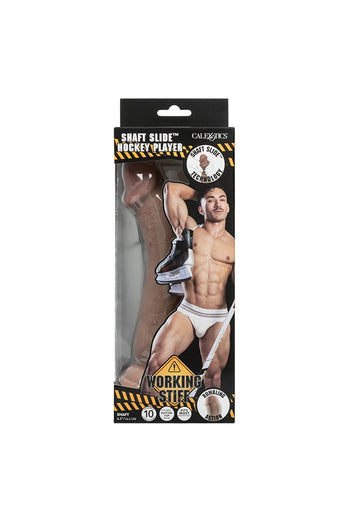 Cal Exotics - Working Stiff - The Hockey Player Vibrating Dildo With Sliding Shaft - Stag Shop