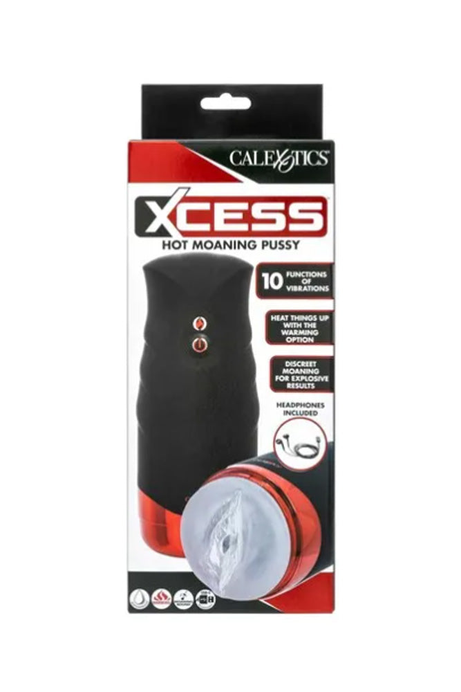 Cal Exotics - Xcess - Hot Moaning Pussy Warming & Vibrating Masturbator - Stag Shop