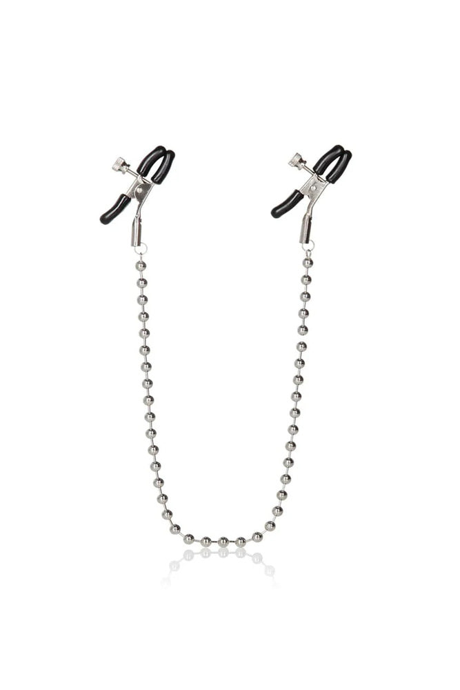 Cal Exotics - Nipple Play - Silver Beaded Nipple Clamps - Stag Shop