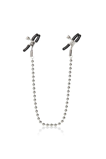 Cal Exotics - Nipple Play - Silver Beaded Nipple Clamps - Stag Shop