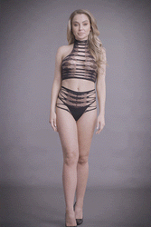 Shots Toys - Le Désir - SHA003 - Carpo Crop Top & Panty Set - Black - OS - Stag Shop