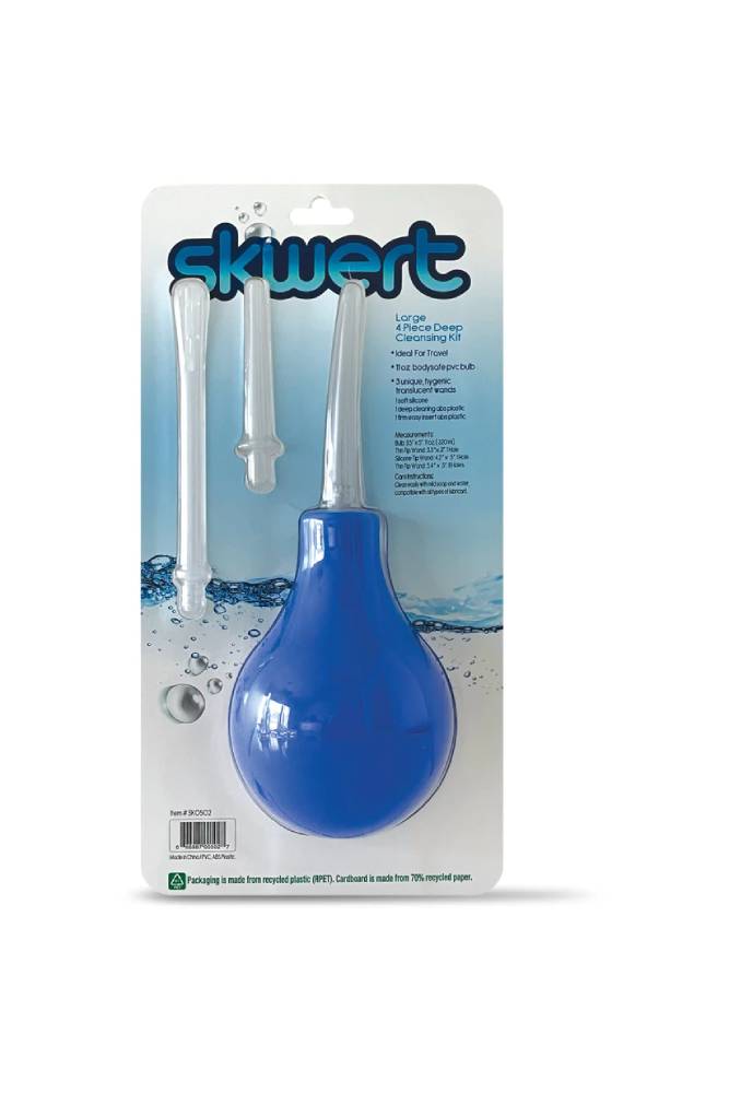 Channel 1 Releasing - Skwert Large 11oz - 4 Piece Douche Kit - Blue - Stag Shop
