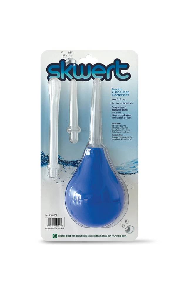 Channel 1 Releasing - Skwert Medium 8oz - 4 Piece Douche Kit - Blue - Stag Shop