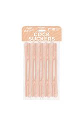 Hott Products - Cock Suckers Reusable Penis Straws - Assorted Colors - Stag Shop