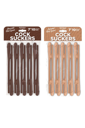 Hott Products - Cock Suckers Reusable Penis Straws - Assorted Colours - Stag Shop