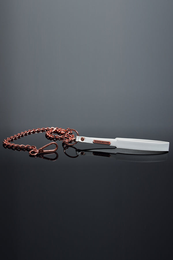 Coquette Pleasure Collection -  23624 - Vegan Leather Leash – White - Stag Shop