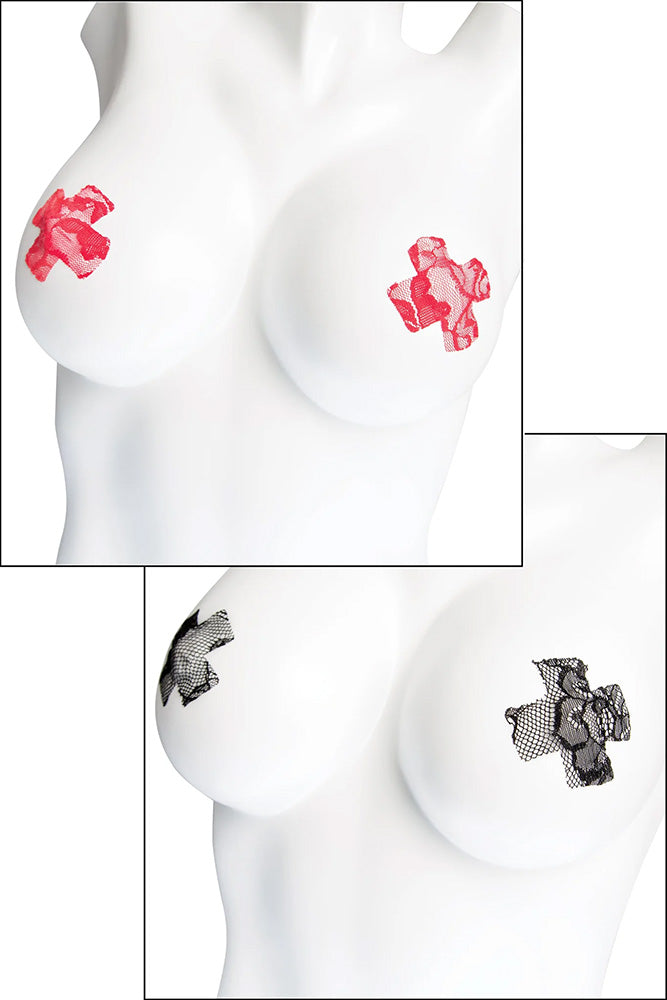Coquette - 1893 - Lace Cross Pasties 2 Pair Set - Stag Shop