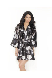 Coquette - Short Kimono - Black/Floral - OS - Stag Shop