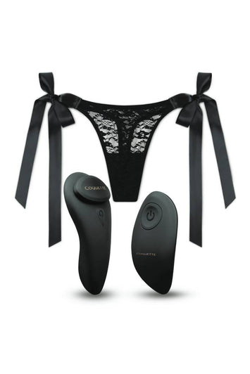 Coquette Pleasure Collection - 23606 - The Secret Panty Vibe - Black - Stag Shop