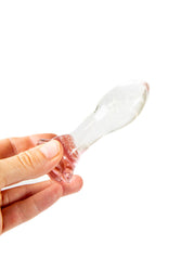 Cousins Group - Intimately GG - GG Glass Rose Anal Plug - Glow in the Dark/Pink - Stag Shop