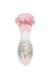 Cousins Group - Intimately GG - GG Glass Rose Anal Plug - Glow in the Dark/Pink - Stag Shop