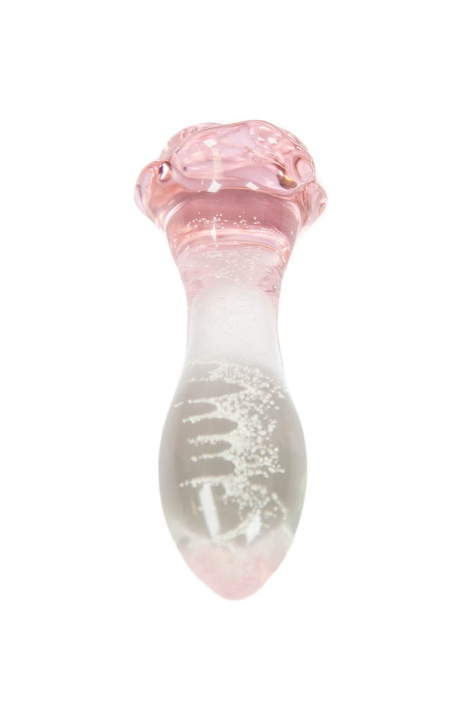 Cousins Group - Intimately GG - GG Glass Rose Anal Plug - Glow in the Dark/Pink - Stag Shop