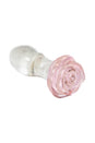 Cousins Group - Intimately GG - GG Glass Rose Anal Plug - Glow in the Dark/Pink - Stag Shop