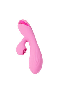Thumbnail for Cousins Group - Juicy - V-Gasm Dual Vibrator With Flickering Stimulator - Pink