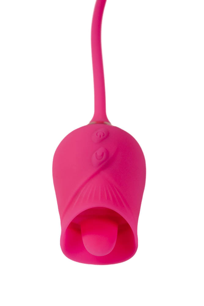 Pink Pussycat - Licking Rose With Thrusting Vibrator - Pink - Stag Shop
