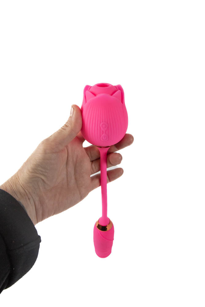 Cousins Group - Pink Pussycat - Air Pulse Rose With Thrusting Vibrator - Pink - Stag Shop