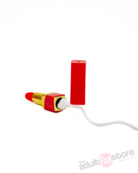 Thumbnail for Cousins Group - Pink Pussycat - Rechargeable Lipstick Vibrator - Red/Gold - Stag Shop