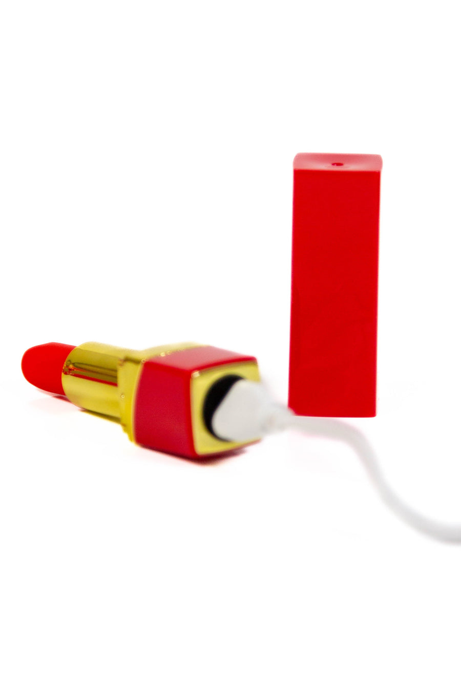 Cousins Group - Pink Pussycat - Rechargeable Lipstick Vibrator - Red/Gold - Stag Shop