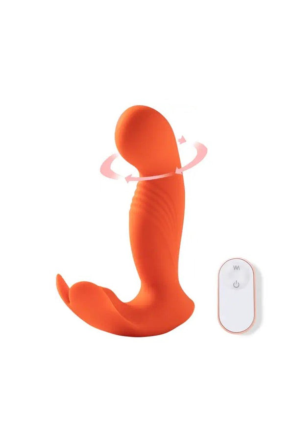 Honey Play Box - Crave 3 G-Spot Vibrator with Rotating Head & Clit Tickler - Orange - Stag Shop