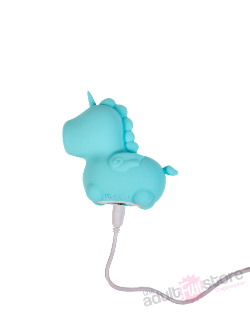 Creative Conceptions - Unihorn Mount'n Peak Twirling Tongue Vibrator - Blue - Stag Shop