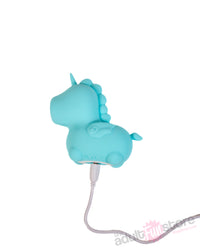Thumbnail for Creative Conceptions - Unihorn Mount'n Peak Twirling Tongue Vibrator - Blue - Stag Shop