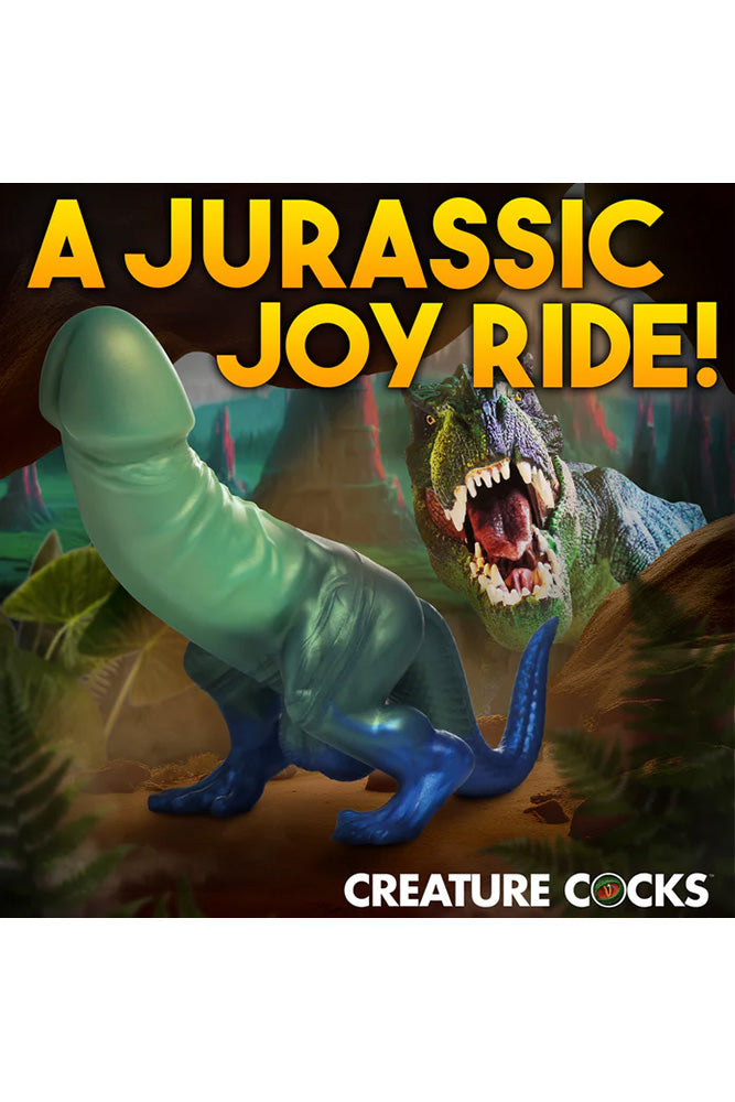 XR Brands - Creature Cocks - Jurassic Cock Dinosaur Silicone Dildo - Stag Shop