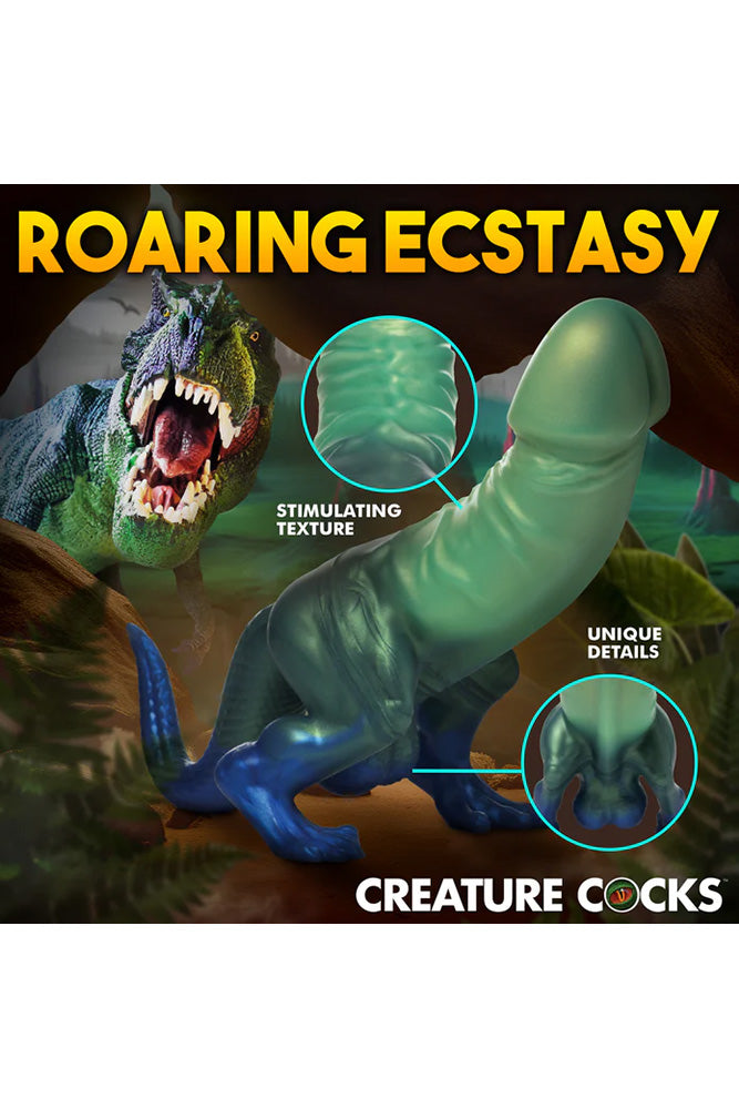 XR Brands - Creature Cocks - Jurassic Cock Dinosaur Silicone Dildo - Stag Shop