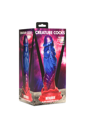 XR Brands - Creature Cocks - Intruder Alien Silicone Dildo - Multicolour - Stag Shop