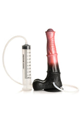 XR Brands - Creature Cocks - Centaur Explosion Squirting Silicone Dildo - Black/Peach - Stag Shop