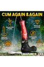 XR Brands - Creature Cocks - Centaur Explosion Squirting Silicone Dildo - Black/Peach - Stag Shop