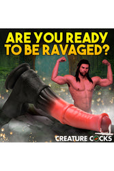 XR Brands - Creature Cocks - Centaur Explosion Squirting Silicone Dildo - Black/Peach - Stag Shop