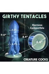 XR Brands - Creature Cocks - Cocktopus Octopus Silicone Dildo - Blue - Stag Shop