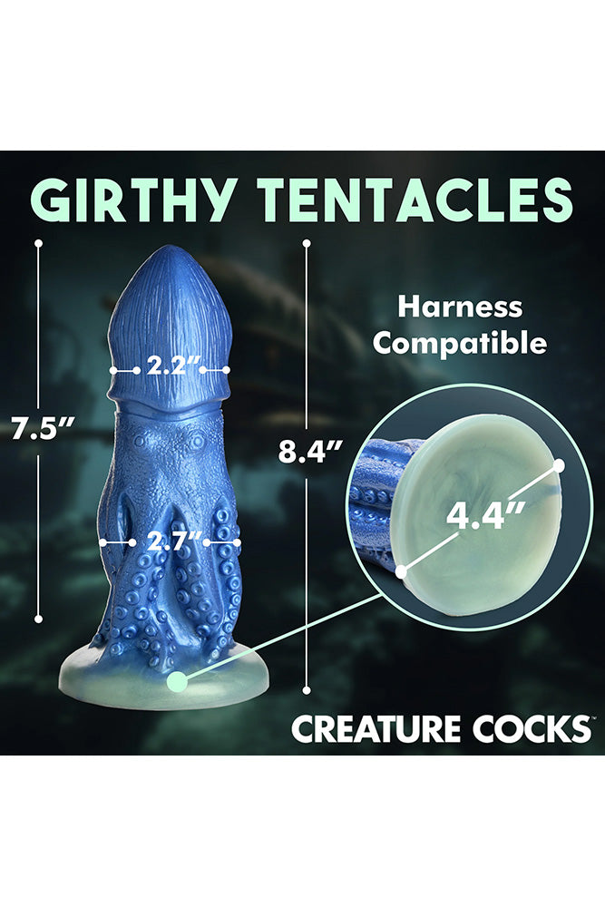 XR Brands - Creature Cocks - Cocktopus Octopus Silicone Dildo - Blue - Stag Shop