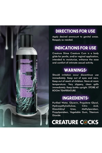 XR Brands - Creature Cocks - Creature Slime Creature Cum Unscented Jizz Lubricant - 8oz - Stag Shop