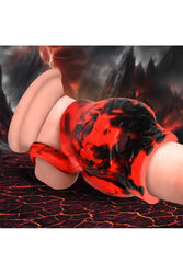XR Brands - Creature Cocks - Hell Hound Silicone Penis Sleeve & Ball Stretcher - Stag Shop