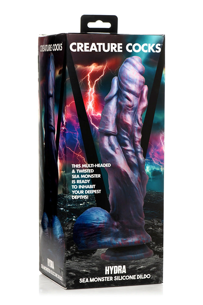 XR Brands - Creature Cocks - Hydra Sea Monster Silicone Dildo - Purple - Stag Shop