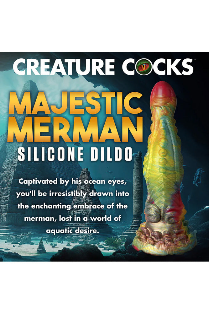 XR Brands - Creature Cocks - Majestic Merman Silicone Dildo - Stag Shop