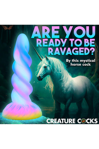 XR Brands - Creature Cocks - Moon Rider Glow-In-The-Dark Silicone Dildo - Stag Shop