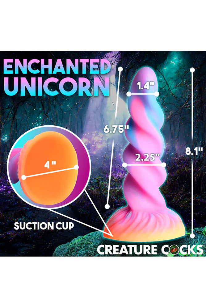 XR Brands - Creature Cocks - Moon Rider Glow-In-The-Dark Silicone Dildo - Stag Shop