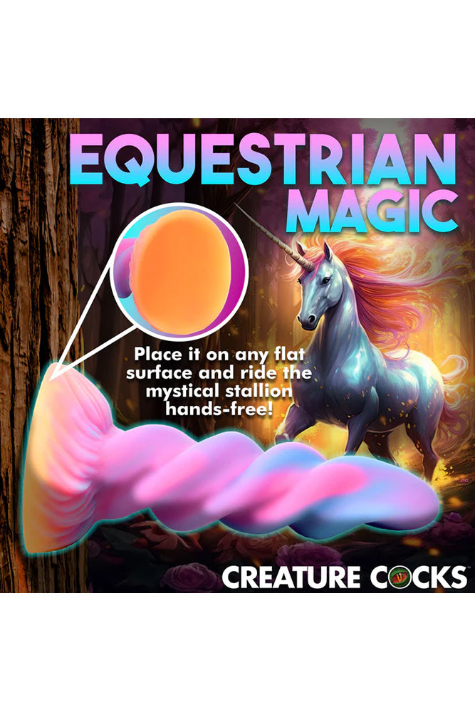 XR Brands - Creature Cocks - Moon Rider Glow-In-The-Dark Silicone Dildo - Stag Shop