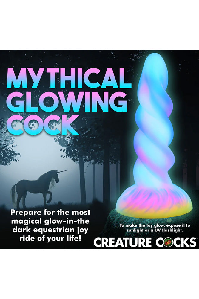 XR Brands - Creature Cocks - Moon Rider Glow-In-The-Dark Silicone Dildo - Stag Shop