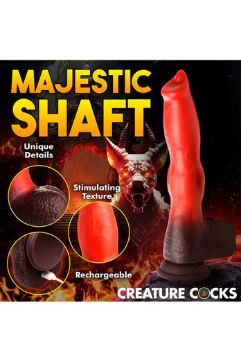 XR Brands - Creature Cocks - Ramming Hound Thrusting & Vibrating Silicone Dildo - Stag Shop