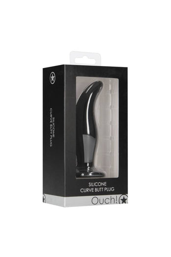 Ouch by Shots Toys - Curve Butt Plug - Black - Stag Shop
