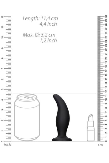 Ouch by Shots Toys - Curve Butt Plug - Black - Stag Shop