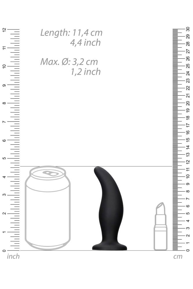 Ouch by Shots Toys - Curve Butt Plug - Black - Stag Shop