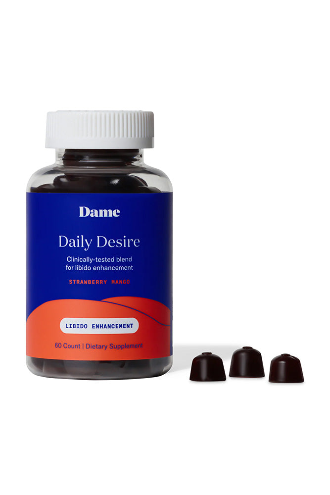 Dame - Daily Desire Libido Enhancement Gummies - Strawberry Mango - 60 Count - Stag Shop