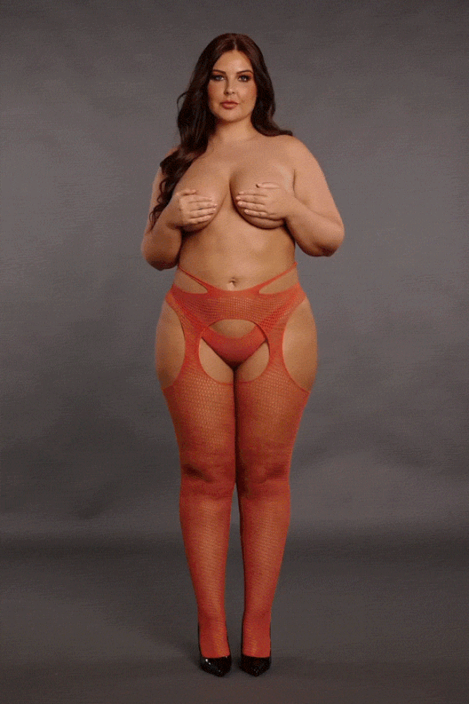 Shots Toys - Le Désir - DES055 - Suspender Pantyhose with Strappy Waist - Various Colors & Sizes - Stag Shop