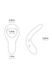 Lovense - Diamo Bluetooth Vibrating Cock Ring - Black - Stag Shop