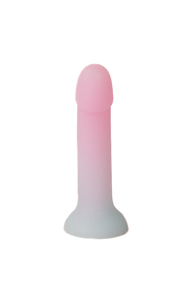 Love to Love - Dildolls - Galactica Glitter Dildo - Blue/White - Stag Shop